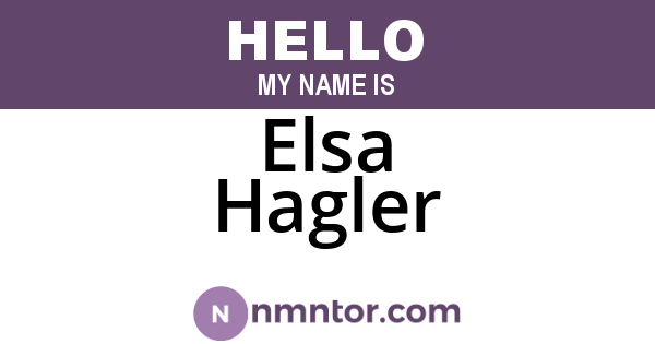 Elsa Hagler