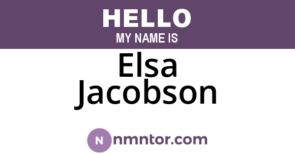 Elsa Jacobson