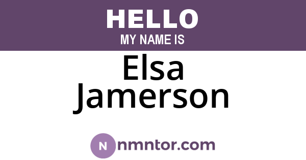 Elsa Jamerson