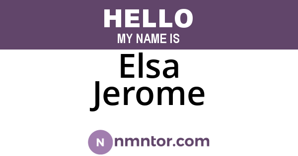 Elsa Jerome