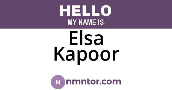 Elsa Kapoor