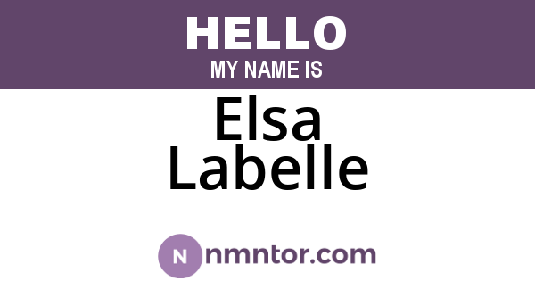 Elsa Labelle