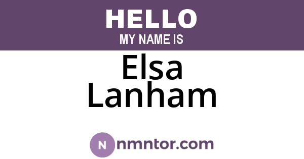 Elsa Lanham