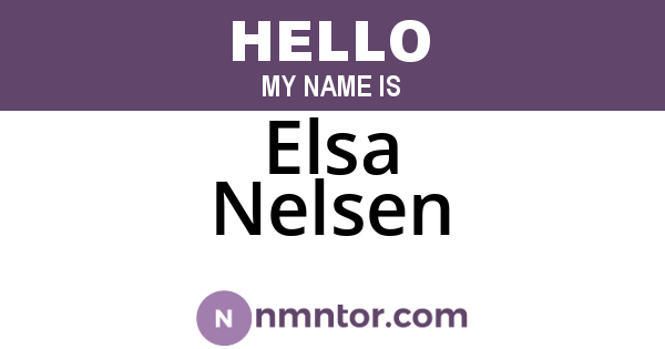 Elsa Nelsen