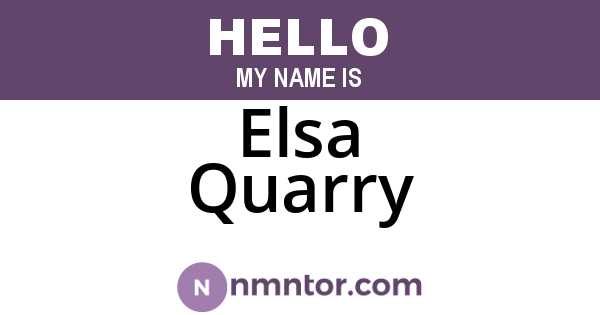Elsa Quarry