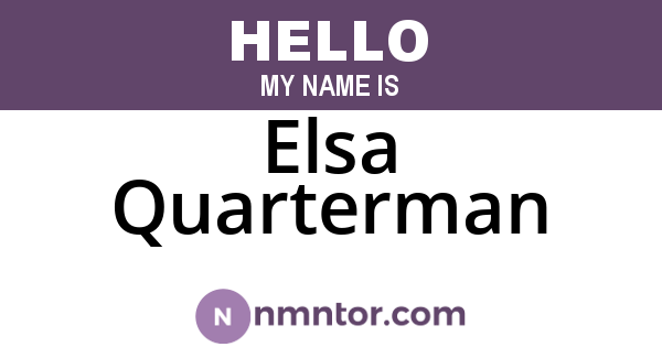Elsa Quarterman