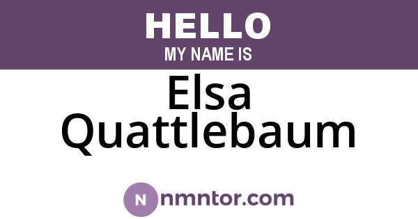 Elsa Quattlebaum