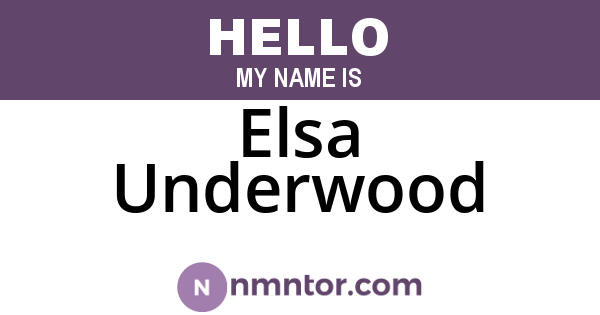Elsa Underwood