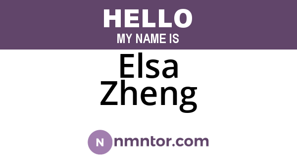 Elsa Zheng