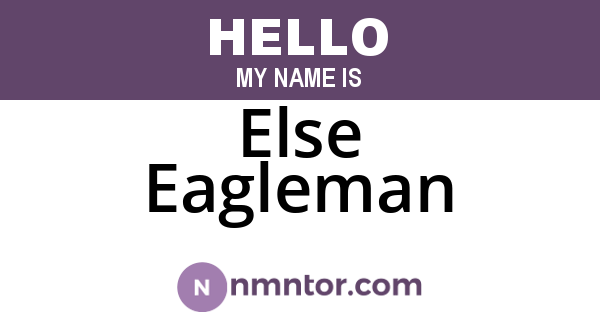 Else Eagleman