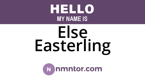 Else Easterling