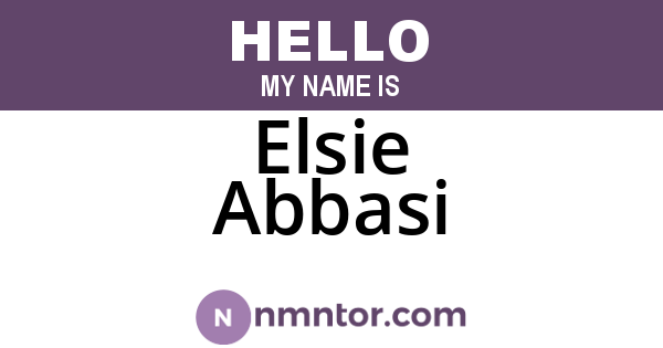 Elsie Abbasi