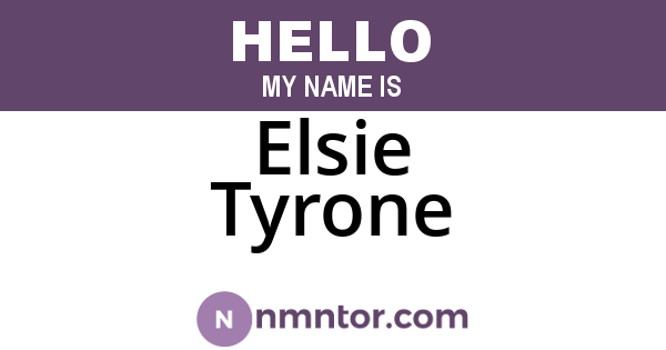 Elsie Tyrone