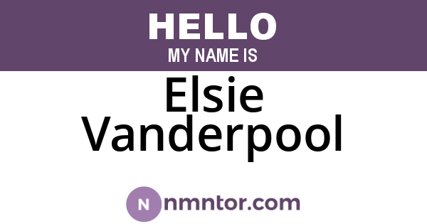 Elsie Vanderpool