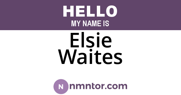 Elsie Waites
