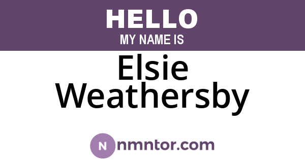 Elsie Weathersby