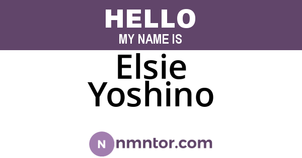 Elsie Yoshino