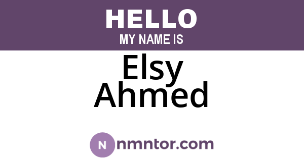 Elsy Ahmed