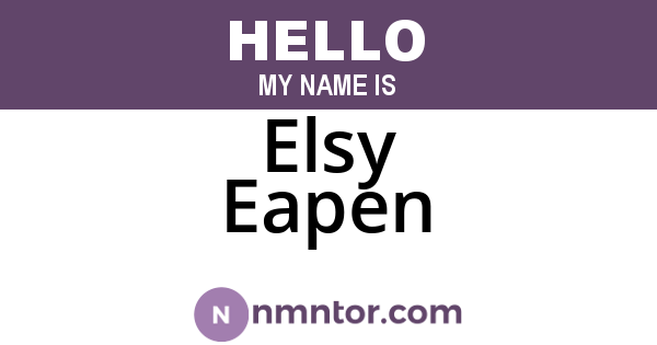 Elsy Eapen