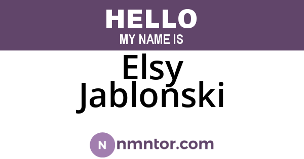 Elsy Jablonski