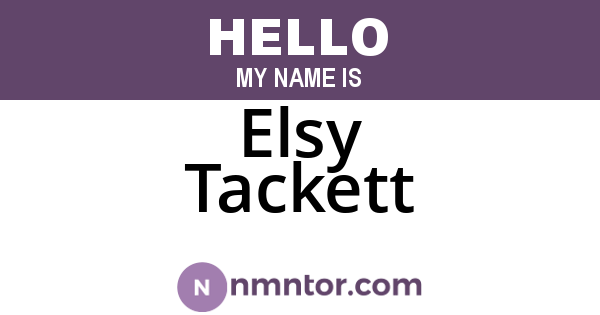 Elsy Tackett