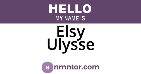 Elsy Ulysse