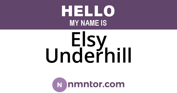 Elsy Underhill
