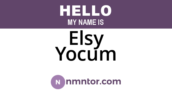 Elsy Yocum