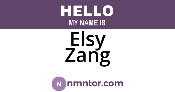 Elsy Zang