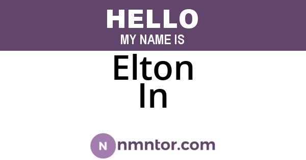 Elton In