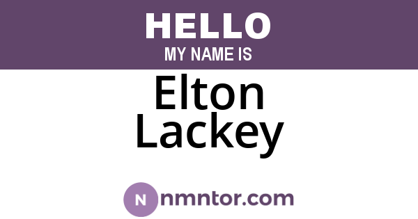 Elton Lackey