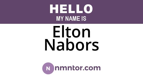 Elton Nabors