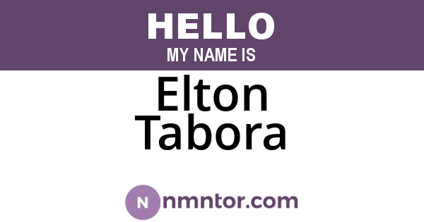 Elton Tabora
