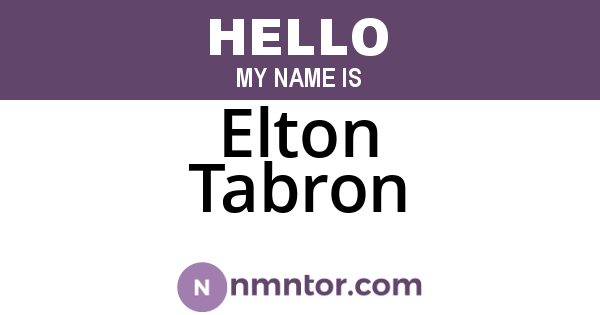 Elton Tabron