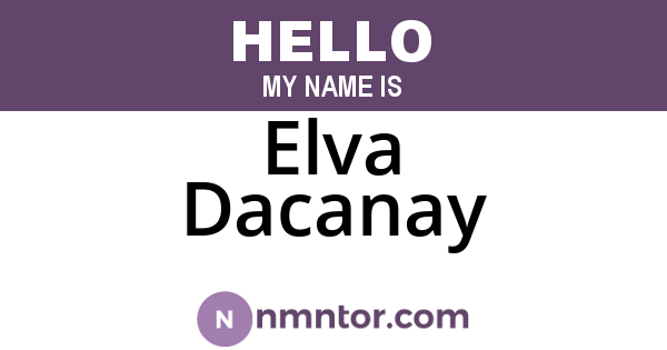 Elva Dacanay