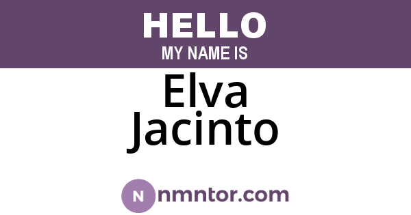 Elva Jacinto