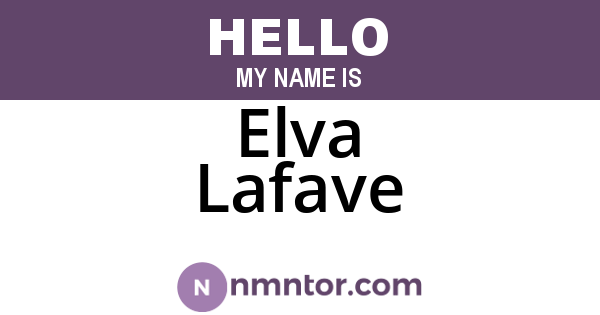 Elva Lafave