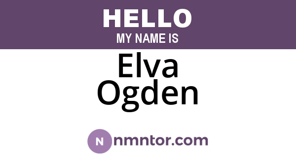 Elva Ogden