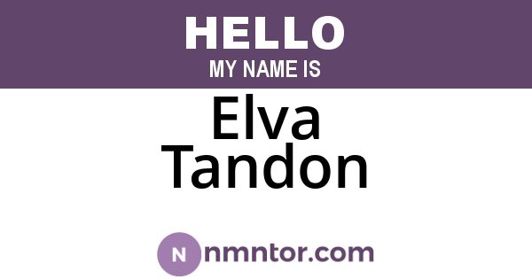 Elva Tandon