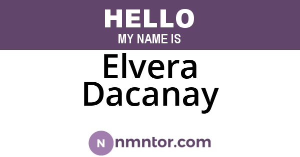 Elvera Dacanay