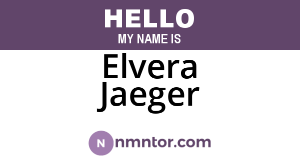 Elvera Jaeger