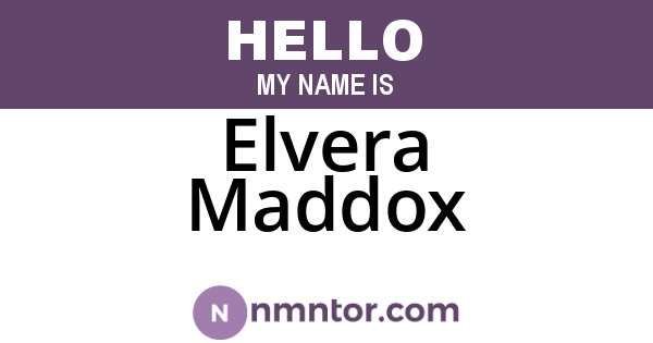 Elvera Maddox