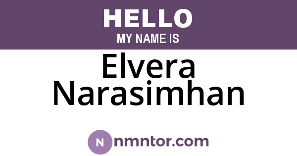 Elvera Narasimhan
