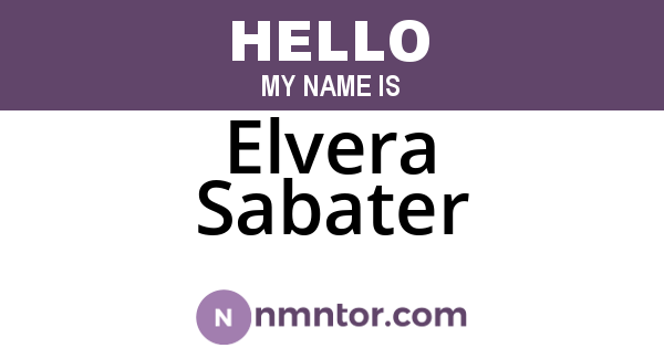 Elvera Sabater