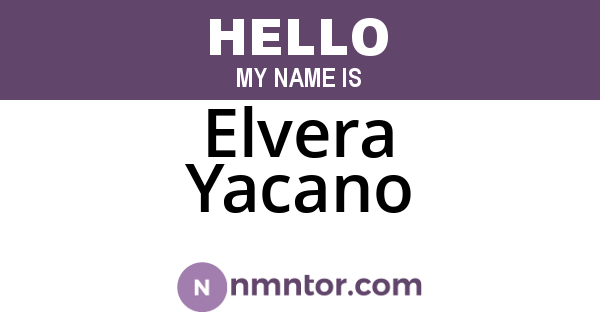 Elvera Yacano