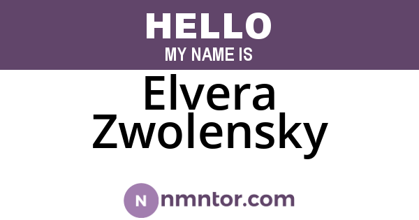 Elvera Zwolensky