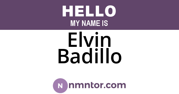 Elvin Badillo
