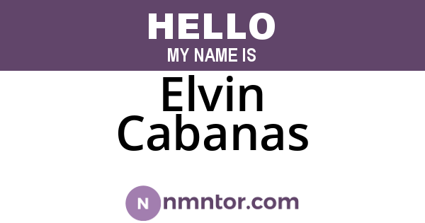 Elvin Cabanas