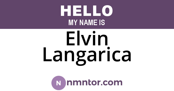 Elvin Langarica