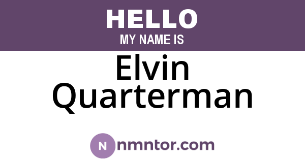 Elvin Quarterman